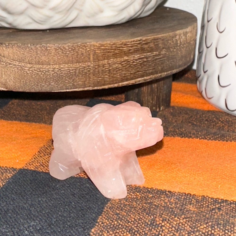 Rose Quartz Bear